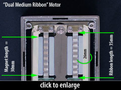 Dual-ribbon motor design dimensions