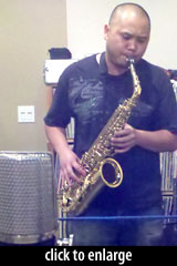 Jon Cruz on sax