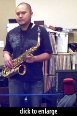 Jon Cruz on sax