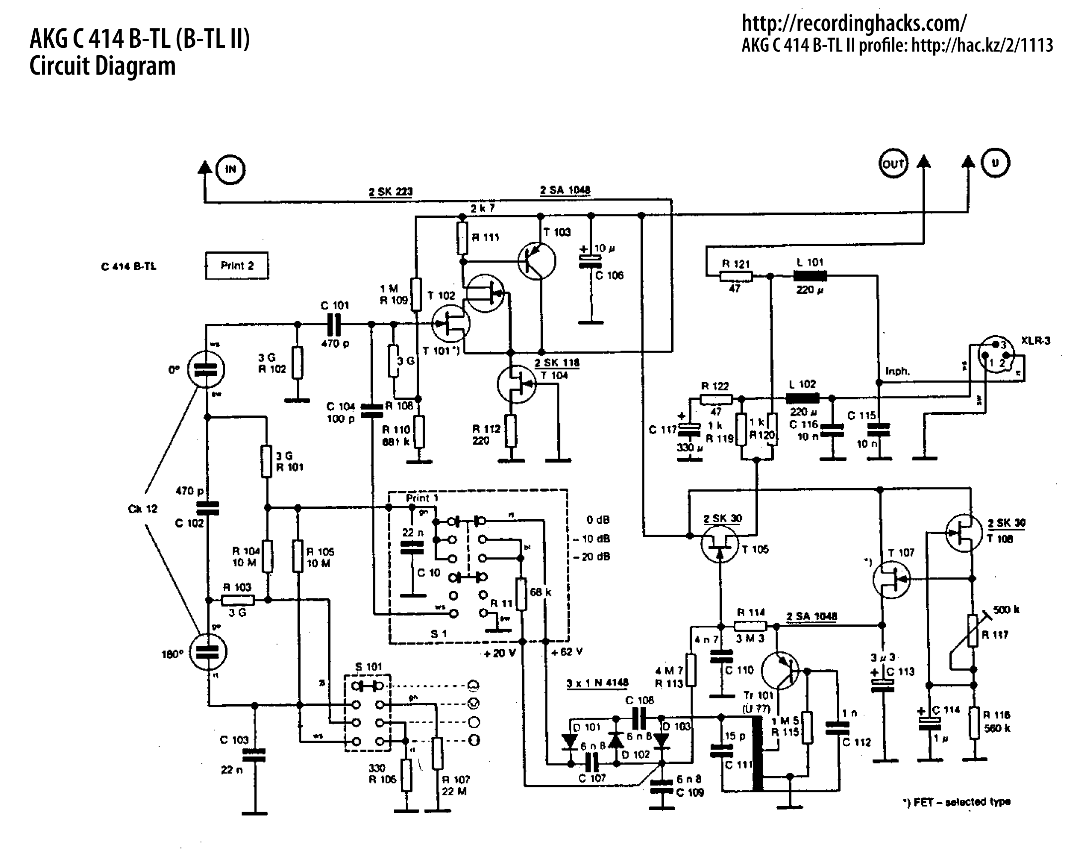 AKG Acoustics C414 B-TL II | RecordingHacks.com akg microphone wiring diagram 