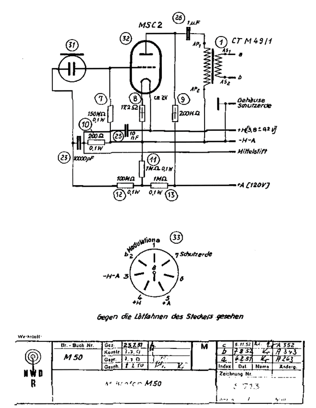 Neumann M50 Circuit Diagram